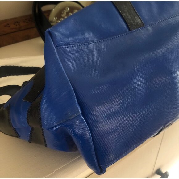 TORY BURCH Very Large Weekender Tote Bag Color block Blue - Picture 9 of 15